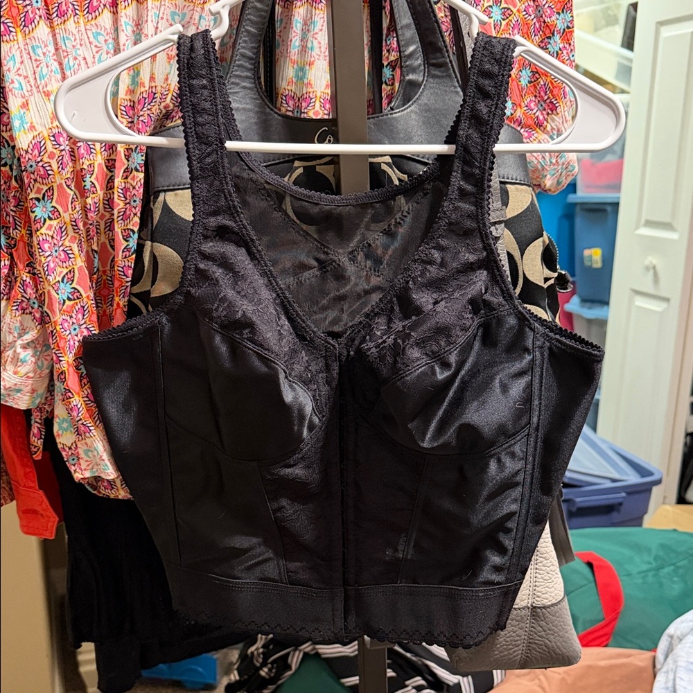 Black Lace Bustier Top